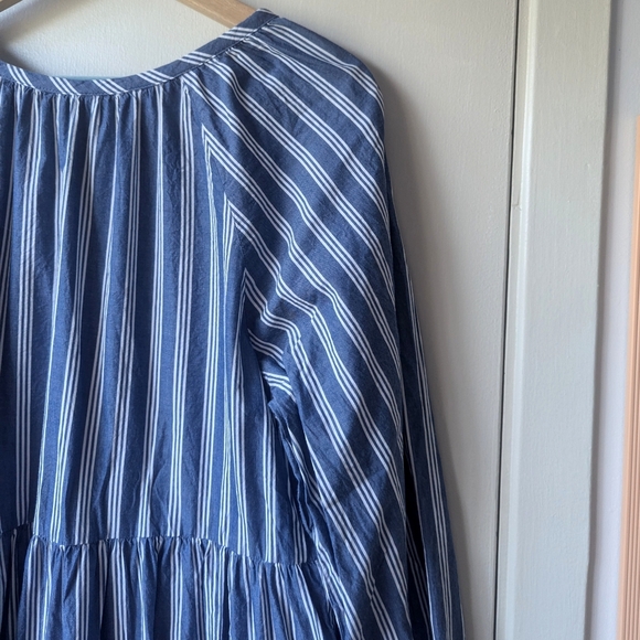 Old Navy Tiered Striped Midi Dress - Picture 4 of 5